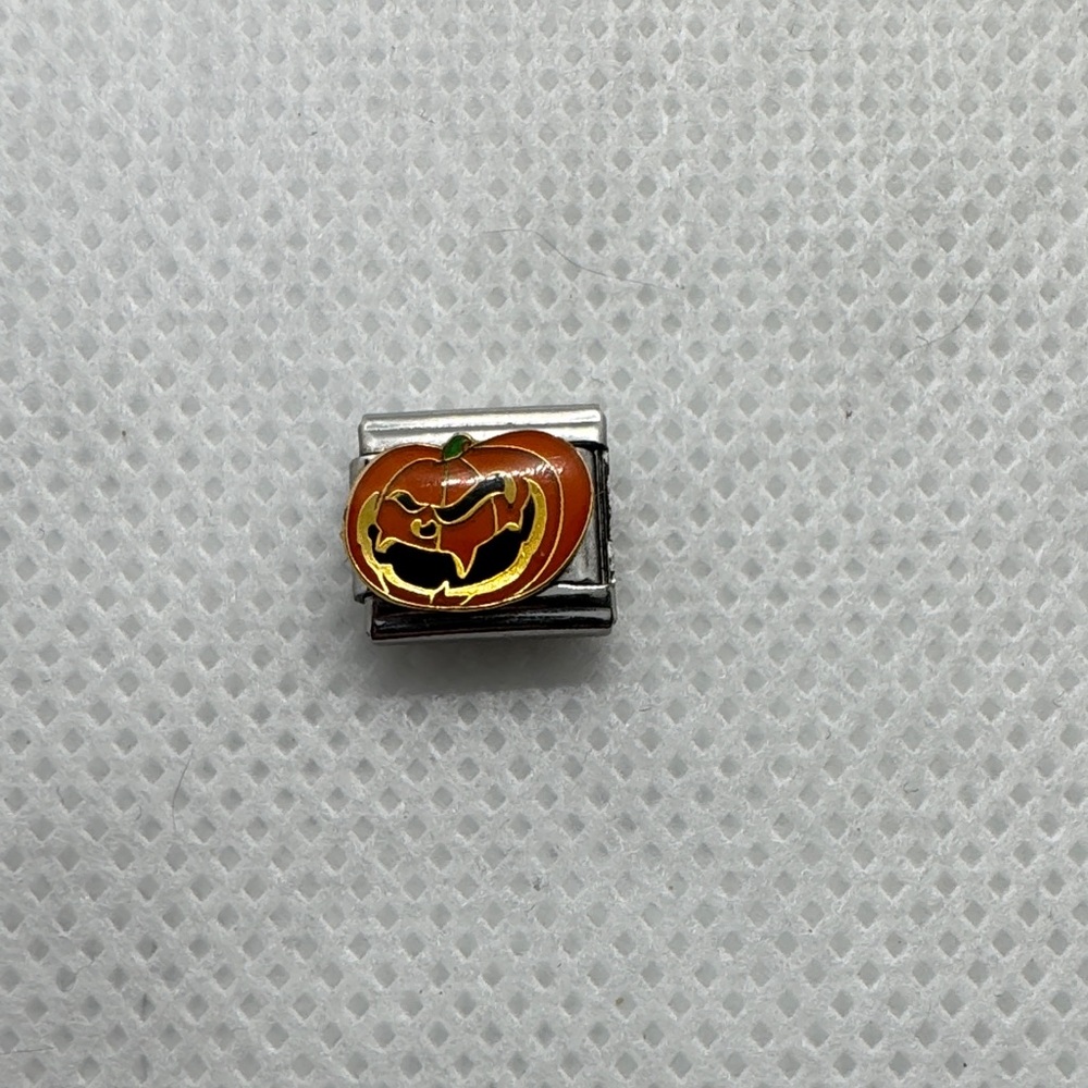 Halloween Jack-o-Lantern Charm for a Nomination Charm Bracelet
